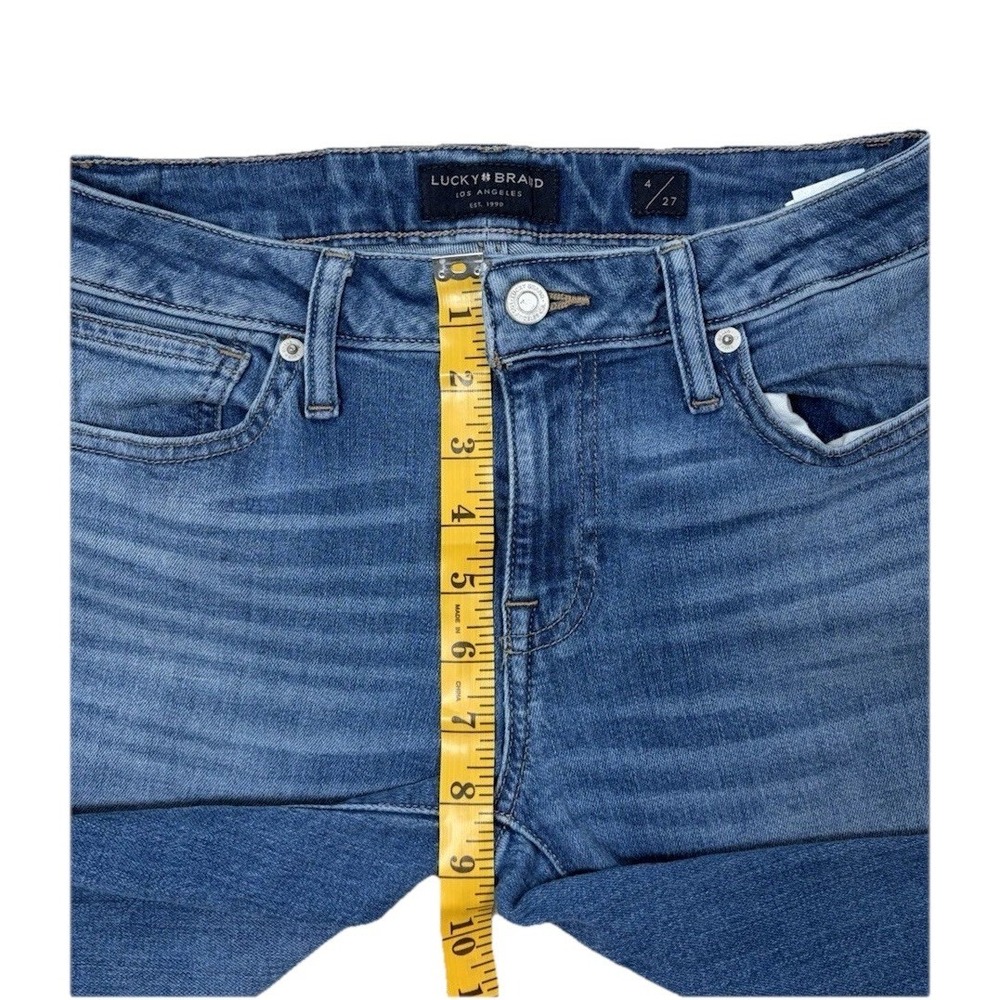 Lucky Brand Los Angeles Est 1990 Women Blue Jeans Size 4/27 Low Rise Crop Lolita - Picture 4 of 8